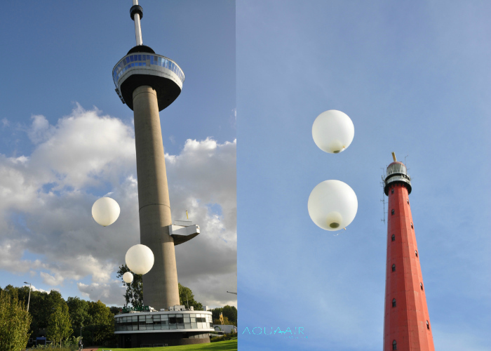 Ballonverstrooiing asverstrooiing per ballon op unieke locaties