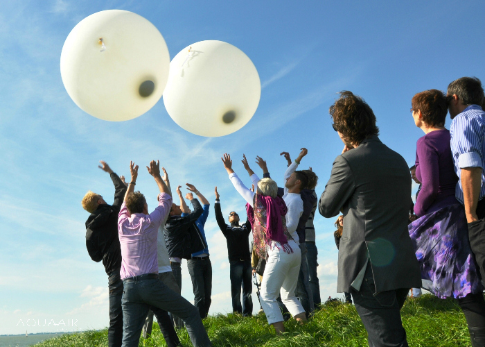 ballonverstrooiing asverstrooiing per heliumballon aan het ijsselmeer